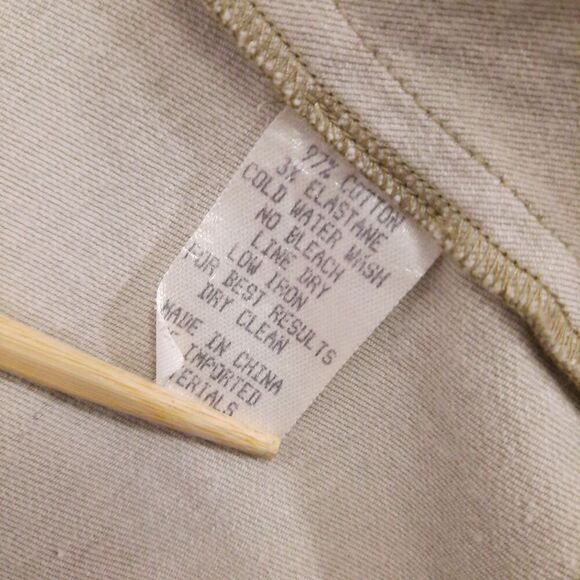 Margaret O’Leary Khaki Lapel Blazer Jacket Size Small Pleated Cotton Canvas Y2K - Picture 16 of 16